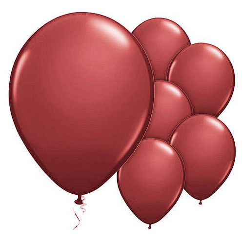 Pack x 100 Metallic Cherry Red 12" Latex Balloons 