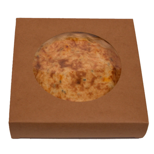 Case x 500 Cardboard Kraft Flan window Boxes  ( 44 x 175 x 175mm ) Case x 500 Cardboard Kraft Flan window Boxes  ( 44 x 175 x 175mm )