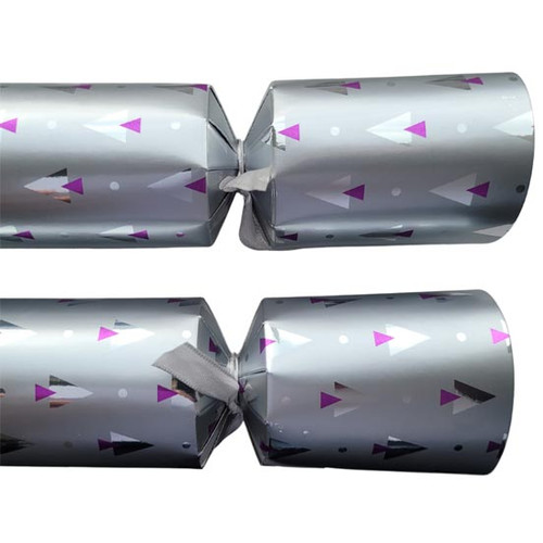12'' Shimmering Tree Silver Crackers 