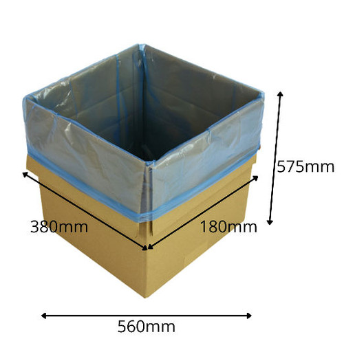 Box liner Food Grade Blue Tint Medium 30micron 15" x 22"x 23" 380 x 560 x 575mm  SPECIAL OFFER ( Case x 1,000 )