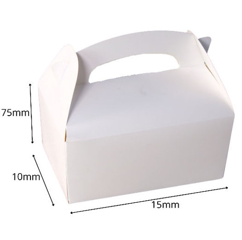 Case x 250 Childrens Cardboard meal boxes Small Plain White