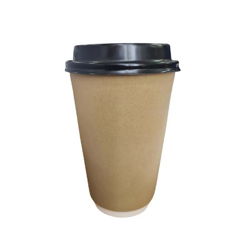 16oz Kraft Twin Wall Cup with Lids