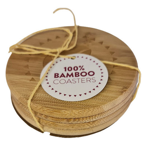 Costa Coffee Wooden Bamboo Coasters Pack of 4 Gift Set