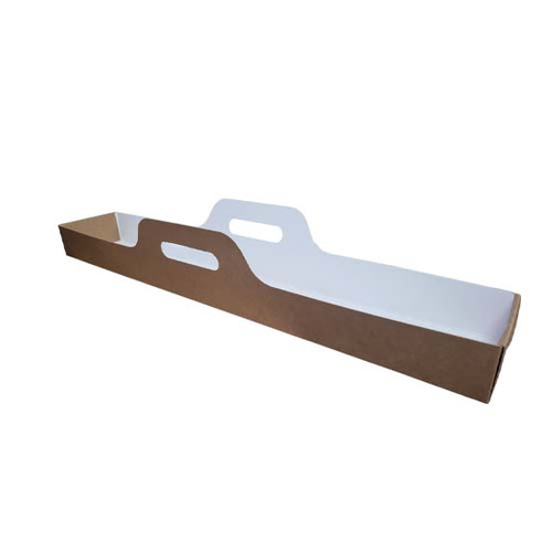 Large Cardboard Baguette Tray Holder with Handle - Case of 100
