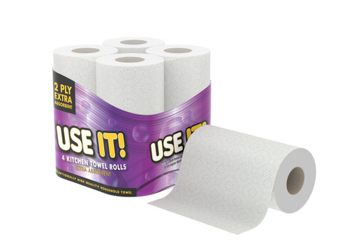 Kitchen Roll USE IT 2PLY - Pack of 4