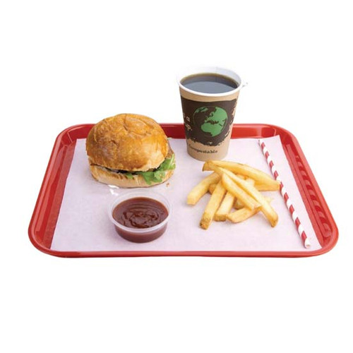  Fast Food Tray Polypropylene Red 345mm