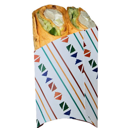 Printed Twin Cardboard Tortilla Sleeve packed in 50's
