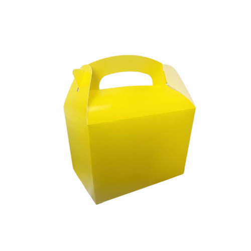 Pack x 10 Children's Cardboard meal boxes Yellow