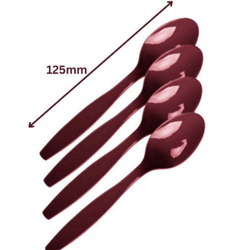Ice Cream Spoons Burgundy 5" ( see qty options )
