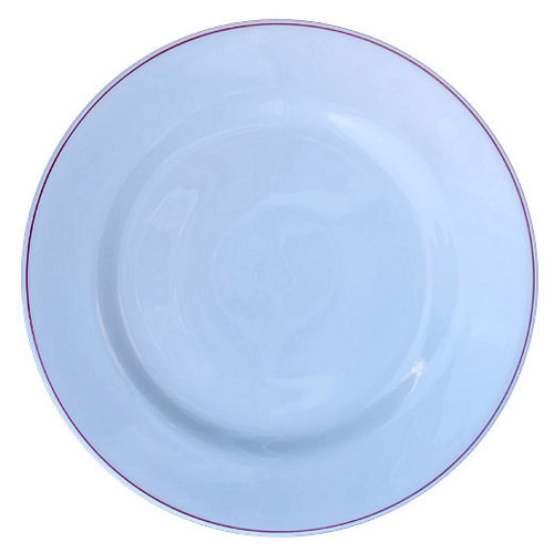 Churchill Cafe Rouge Classic Quality  Plate 28.0(Ø)cm/ 11". White. Burgundy Rim Ea.