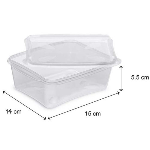Prestipack Plastic container with lid 1000ml 150 x 140 x 55 mm