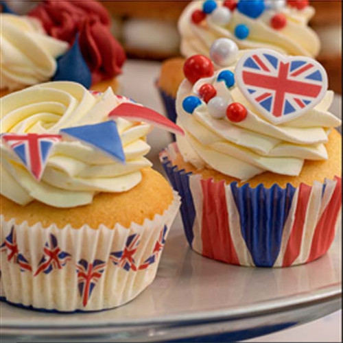 Baked With Love Union Jack Baking Cases - Pack x 50