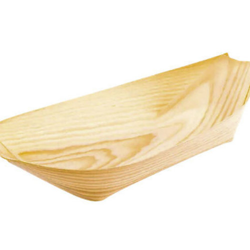 Natural Pinewood XX/Large 240 x 115 x 40mm Canape Boats Pack of 50