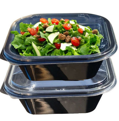 Pack x 50 750ml Anson Black Base and Clear Lid