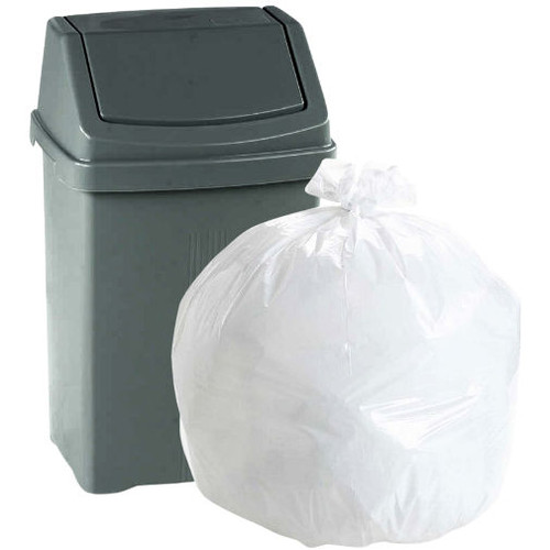 White LDPE Heavy Duty Swing Bin Liners Case of 500