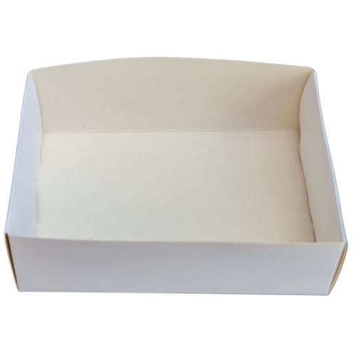 Case of 250 Cardboard Cake Trays 160 x 115 x 50mm White