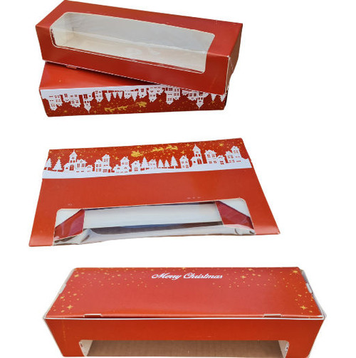 Mis-Printed 'UPSIDE DOWN' Christmas Mince Pie Boxes 'UPSIDE DOWN' 235 x 80 x 50mm with card insert ( see qty options )