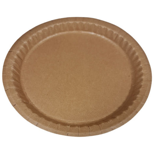Pack x 50 - Heavyweight 9" Kraft Brown Ovenable - Grease / Moisture  Resistant Paper Plates