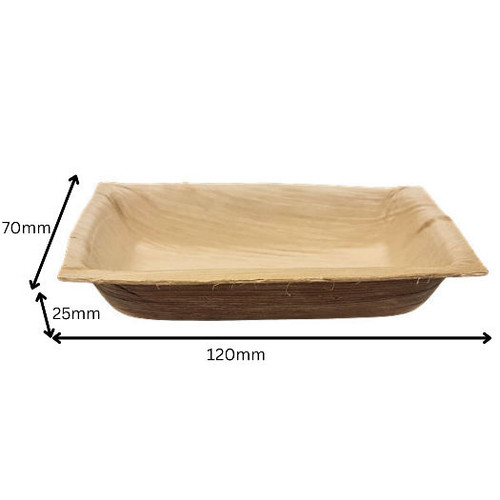 Palm Leaf Mini Bowls 70 x 120 x 25mm Pack x 25