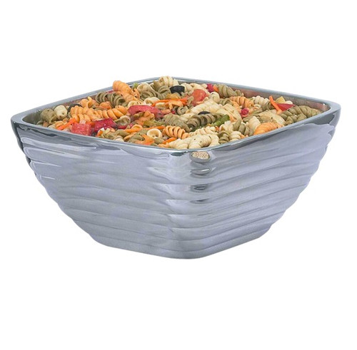 Vollrath 5.2-quart, Square Stainless Steel,  Double wall Serving bowl - Beehive style