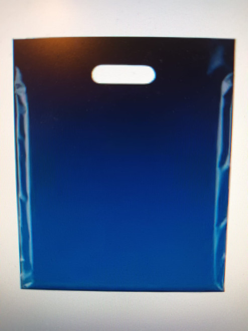 15" x 18"+ 3"  Dark Blue Quality Variguage  Polythene Carrier   ( See Qty Options )