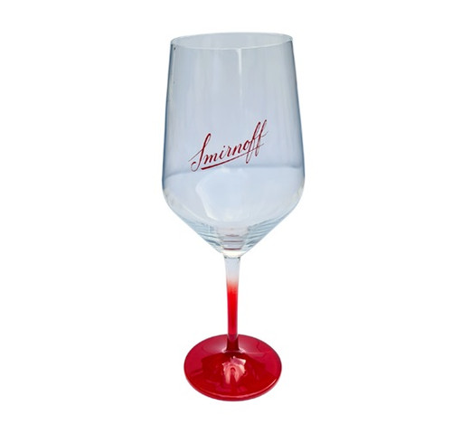 Smirnoff Red Stemmed Wine Glass - see qty options