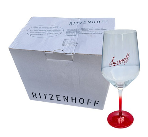 Smirnoff Red Stemmed Wine Glass - see qty options