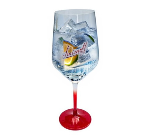 Smirnoff Red Stemmed Wine Glass - see qty options Smirnoff Red Stemmed Wine Glass - see qty options