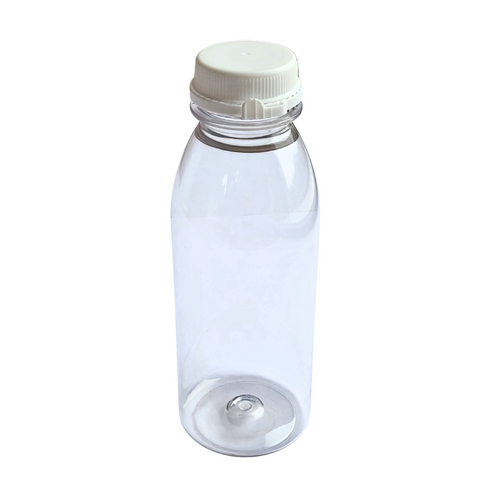 330ml Juice Bottle with Tamper Evident Lid PET Clear Plastic Recyclable 