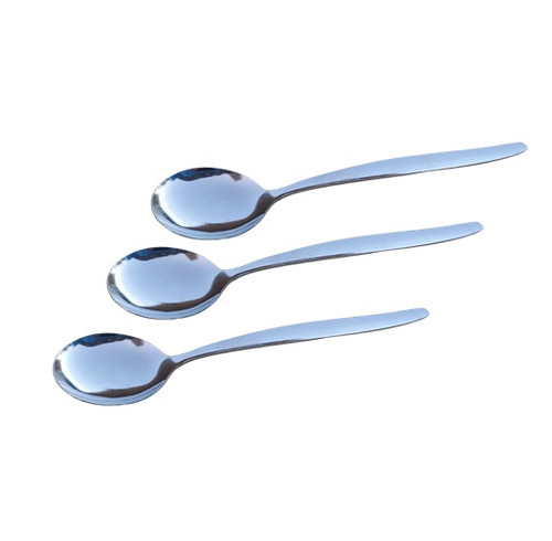 Box of  12 Amefa Economy Round 18/0 Stainless Steel Soup Spoons 
