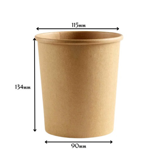 32oz Heavy duty Kraft Insulated Food Tubs ONLY (see qty options)