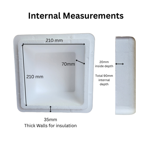 4klo 7lt Heavy Duty Polystyrene Box 275 x 275 x 262mm ( 12 boxes )