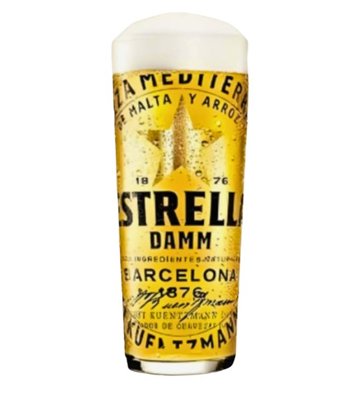 Estrella Damm Toughened Pint  Glass -each
