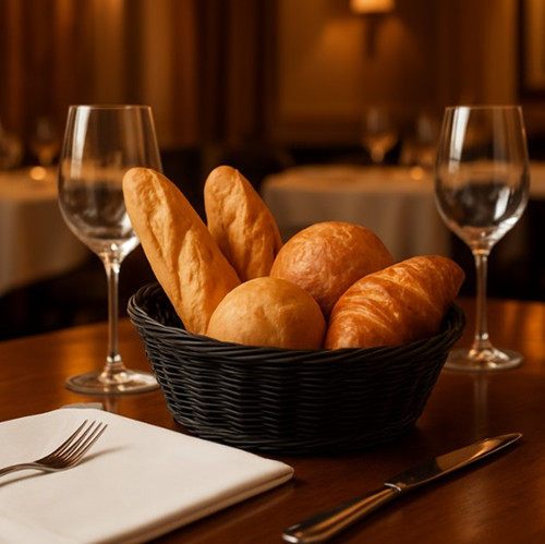 Black Oval Polywicker Basket 22.5 x 15 x 8cm each