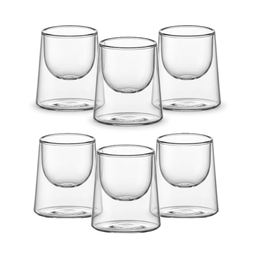 Utopia Double Walled Glass Dessert Tasting Bowls 70ml / 2.5oz (Pack of 6)