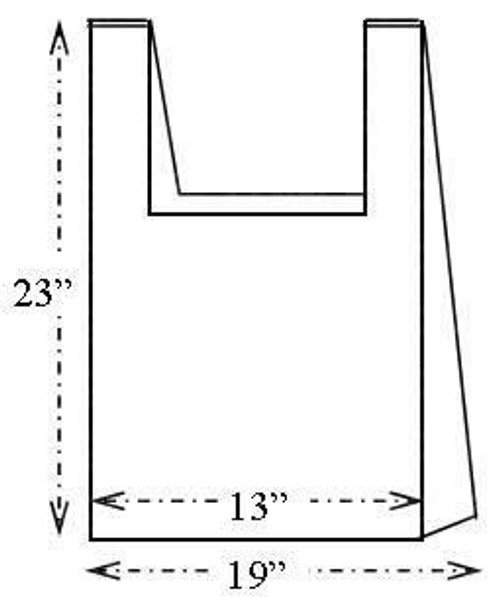 13"x 19"x 23" White Extra Strong 25m Jumbo HT Vest Carrier