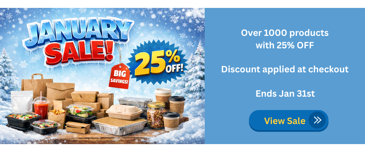 January Sale 25% off Food Packaging