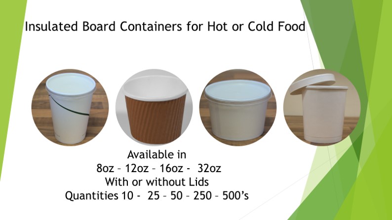 16oz INSULATED board Soup Containers ( Only ) - Starlight Packaging