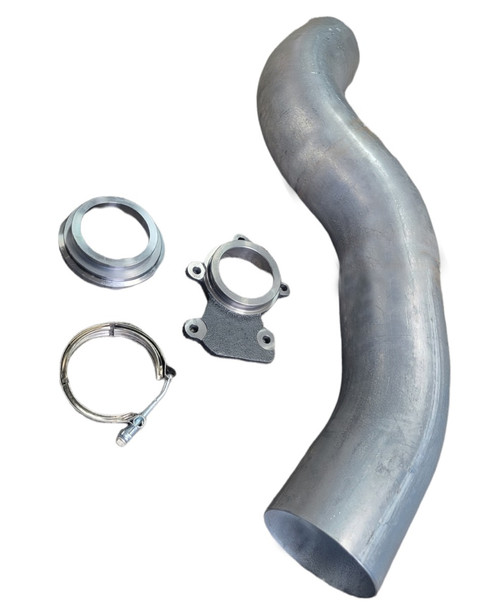 4" Exhaust Downpipe with 3" to 4" adapter and flange (SKU 3090) 4" Exhaust Downpipe with 3" to 4" adapter and flange (SKU 3090)