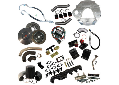 Conversion Kit:  Ford 2003-2007, 6.0L, ZF6 to 1989-1998 Cummins 12 Valve.  Includes Choice of Clutch Kits