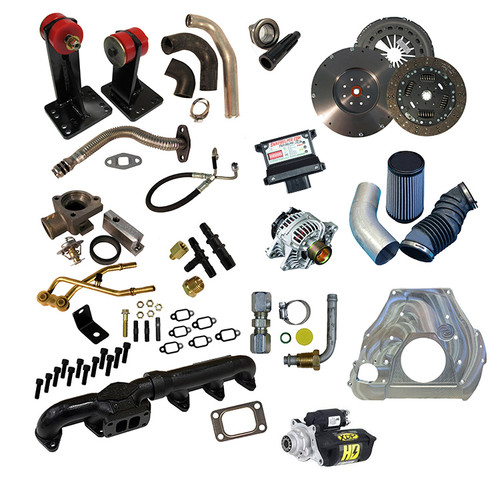 Conversion Kit: 1987 - 1994 Ford 6.9L & 7.3L Non-Power Stroke ZF5 to 1989 - 1998 Cummins 12-Valve, Includes Choice of Clutch Kit