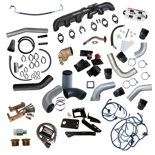 Conversion Kit: 2008 - 2010 Ford 6.4L to 1998.5 - 2002 Cummins 24-Valve, using Dodge Transmission
