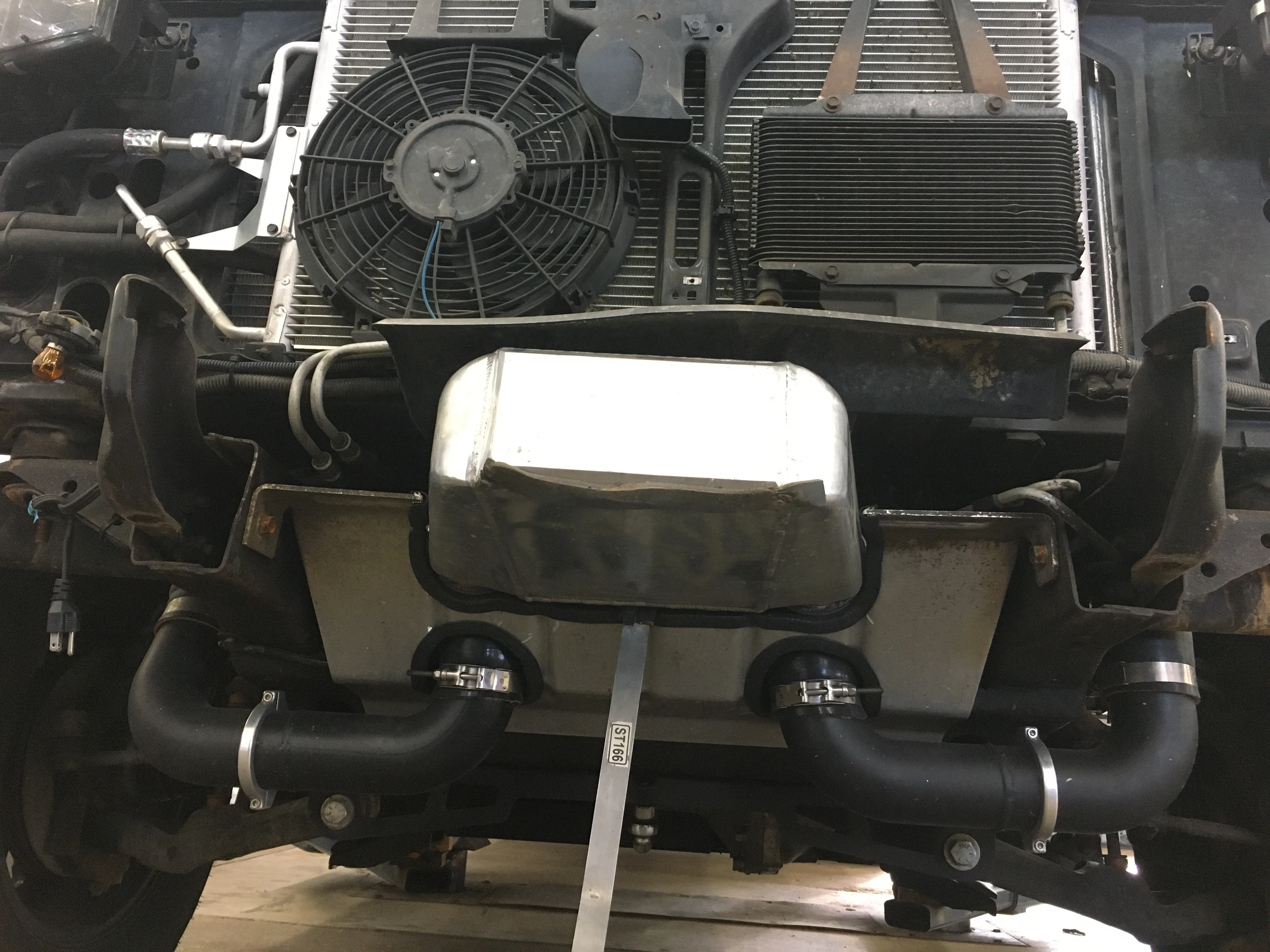 Intercooler configuration on a 1999 GM truck with a VP44 Cummins