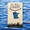 All MN Lakes medium blue mirror necklace