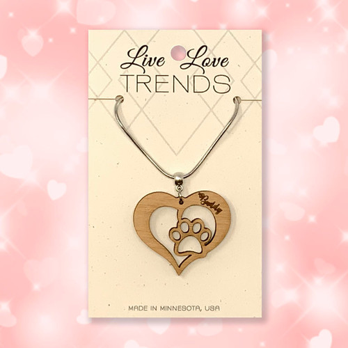 Puppy Love engraved necklace