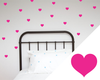 100 Percent Heart Wall Stickers Large - Hearts Bright Pink