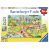 Ravensburger 2x24pc - A Day At The Zoo Puzzle