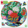 eeBoo 500pc Round Puzzle - Bouquet & Birds