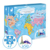 Janod 350 Piece- Educational World Puzzle