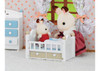 Sylvanian Families- Chocolate Rabbit Baby Set with Crib 5017